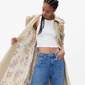 NWT GAP X LOVESHACKFANCY trench coat size SMALL